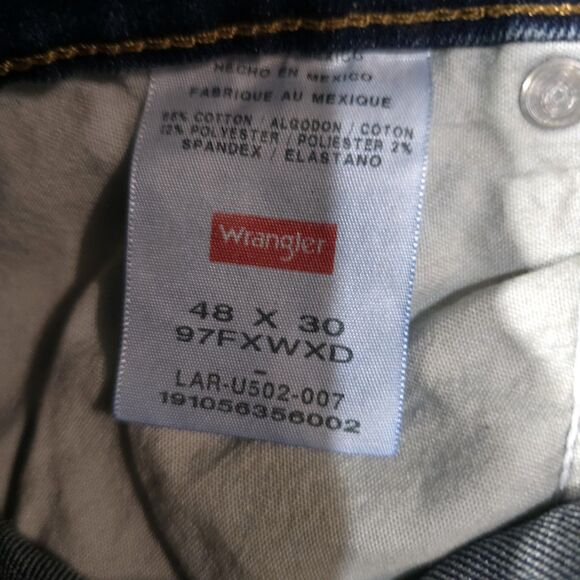 Bootcut High Rise Jeans 48x30 Mens Dark Wash Relaxed Fit Stretch Comfort Western - Picture 7 of 13